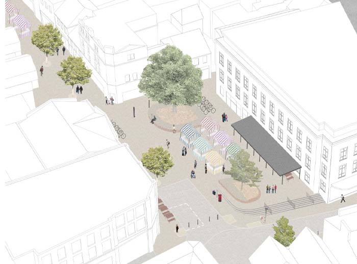 Plan of the updates to St Nicholas Square in Colchester